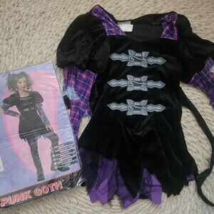 Kids Punk Goth dress up costume Sz Small 4-6